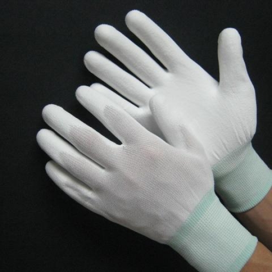 Găng tay sợi Polyester PU phủ bàn
